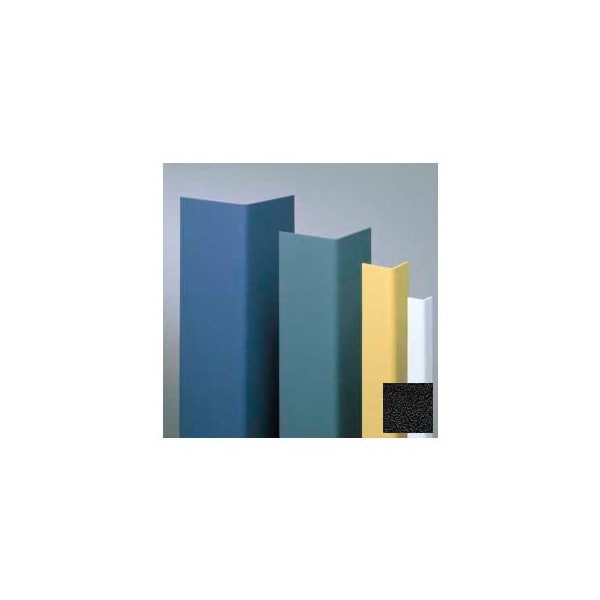 Vinyl Surface Mounted Corner Guard, 90 Degree Corner, 1-1/2" Wings, 4' Height, Black, Undrilled
